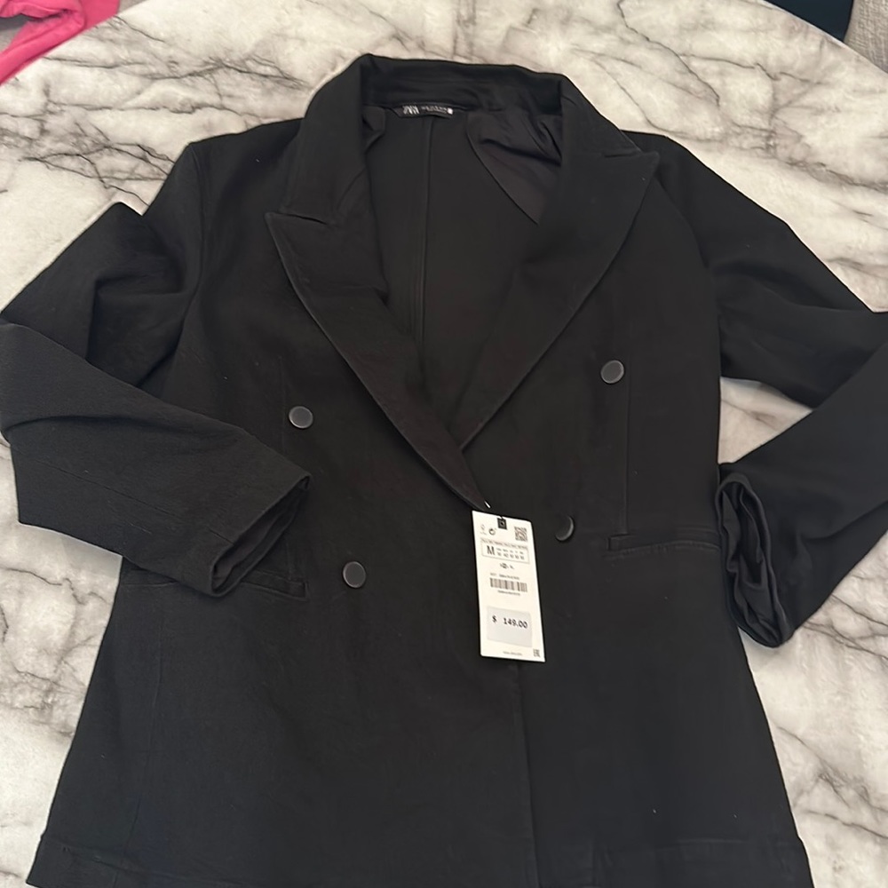 Zara Mens Double Breasted Blazer.  Brand New.  Size Medium